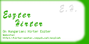 eszter hirter business card